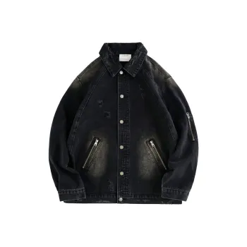 BLUELANDINC Denim Jacket Women's Black
