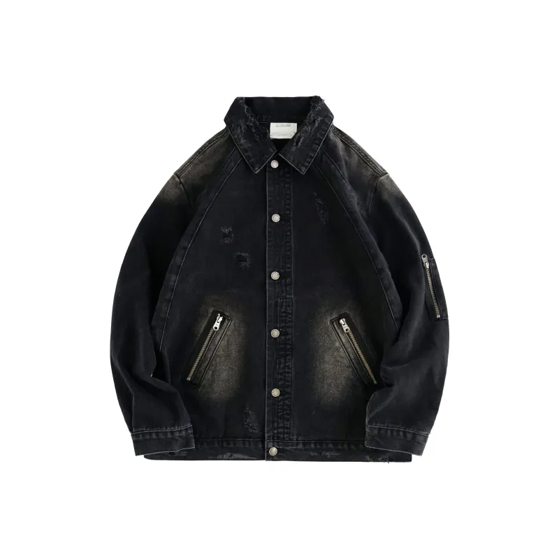 BLUELANDINC Denim Jacket Women's Black-0