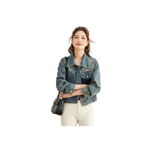 TERRE BLEUE Denim Jacket Women's Blue