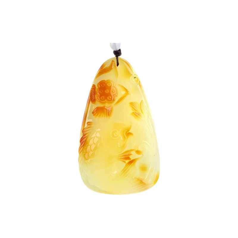 POSILAN Amber Beeswax Necklaces Unisex-0