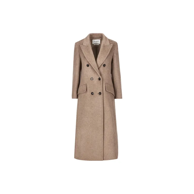 MaxMara Double-Breasted Long-Sleeved Coat-0