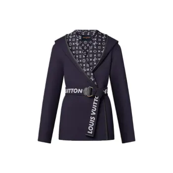 LOUIS VUITTON Signature Double Face Short Wrap Coat