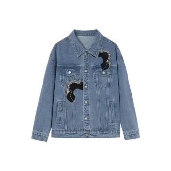 ITIB X MAMOUR Co brand Denim Jackets Women's Blue