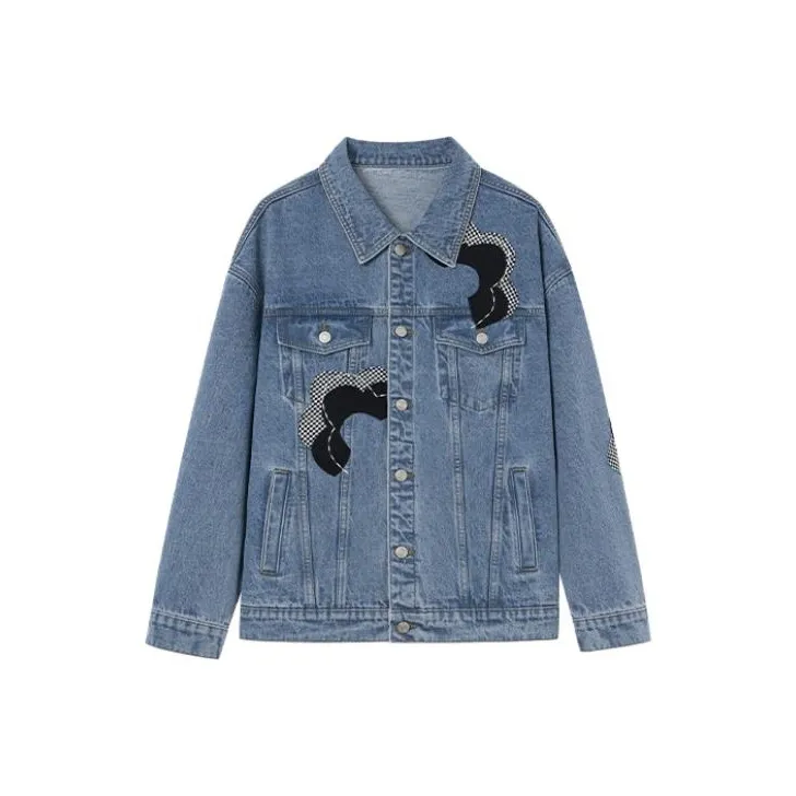 ITIB X MAMOUR Co brand Denim Jackets Women's Blue-0