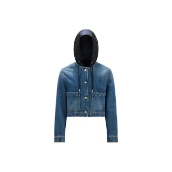 Moncler Lampusa Denim Hooded Jacket