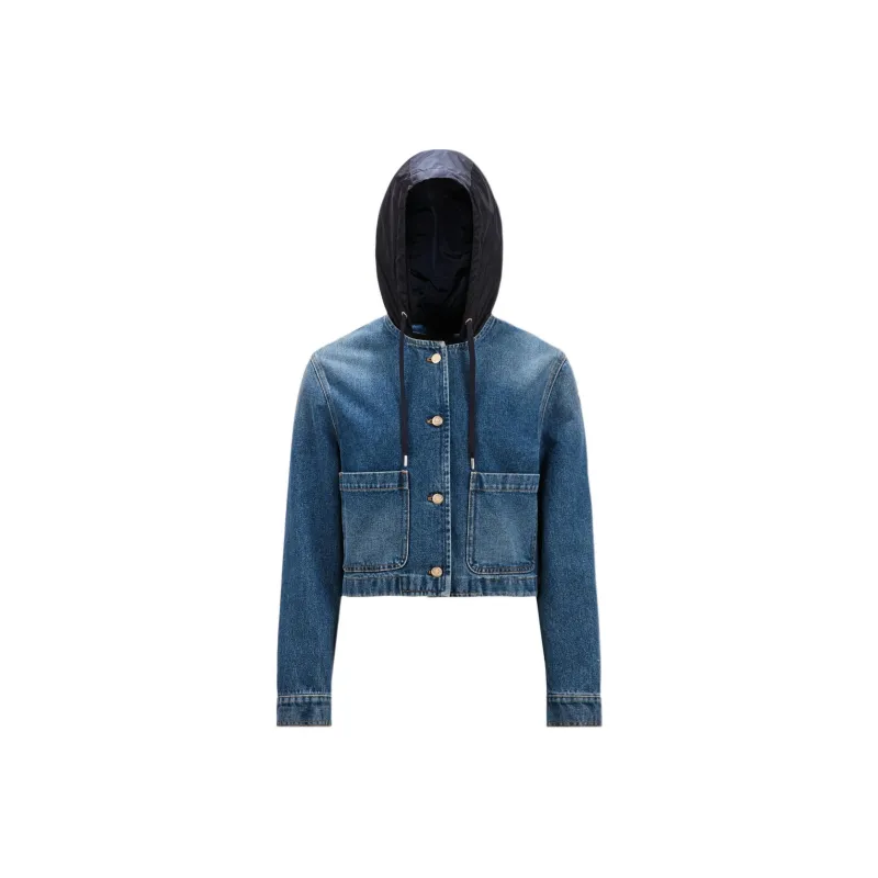 Moncler Lampusa Denim Hooded Jacket-0