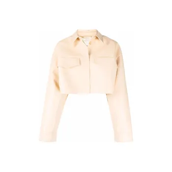 NANUSHKA Cropped Polished-finish Jacket