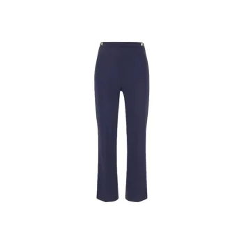 Elisabetta Franchi FW22 Casual Pants Women's Marine Blue