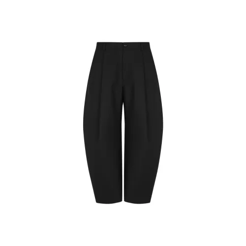 Jiangnan Commoner 제트 블랙 여성 캐주얼 팬츠