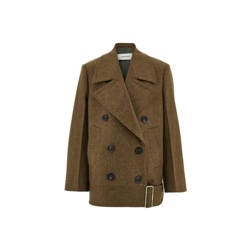 Ferragamo Double Breasted Coat-0