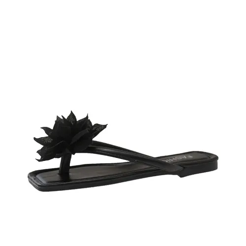 Puppytown Rubber Sole Abrasion Resistant Slip Resistant Flip Flops Women's