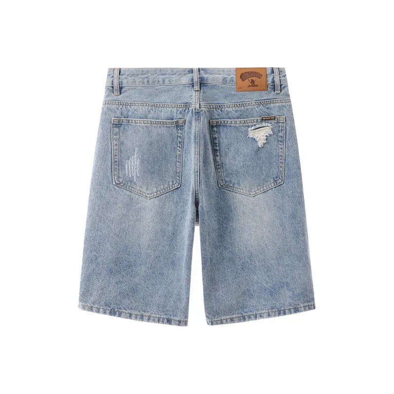 SANTASTIC Denim Shorts Men Light Blue-1