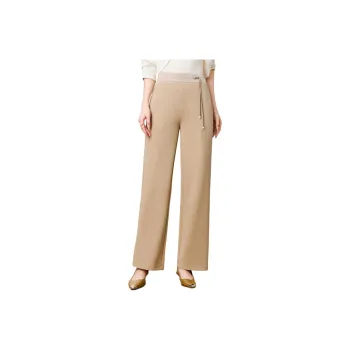 FENHONGMALI Casual Pants Women's Camel
