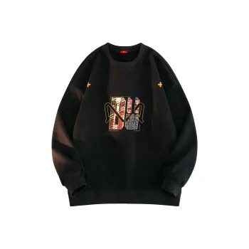 MIIOW Trend Party Series Sweatshirt Unisex Black