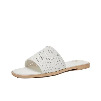 HR Rubber Sole Abrasion Resistant Slide Slippers Women's Ecru