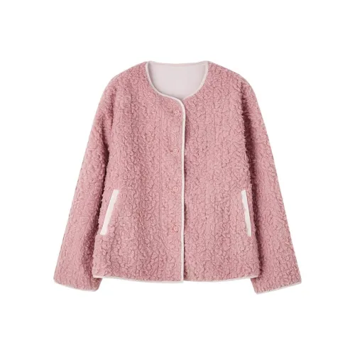 Demana Velvet feel Coat Women's Filatures Peach Pink