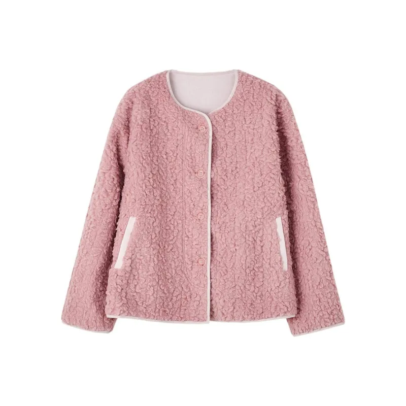 Demana Velvet feel Coat Women's Light Peach Pink-0