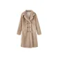 Camel Double-Breasted Coat