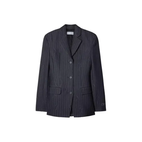 OFF WHITE Single Breasted Long Sleeved Blazer