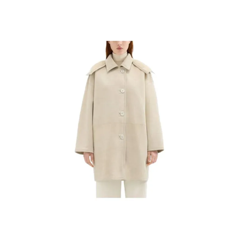 THEORY Trench Coat Women's Cream White-0