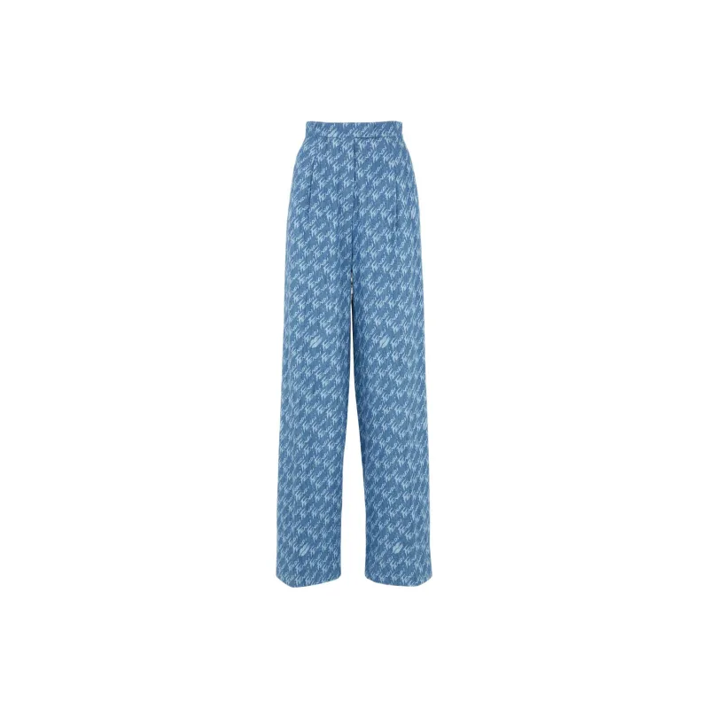 FENDI SS22 Casual Pants Women's Light Blue-0