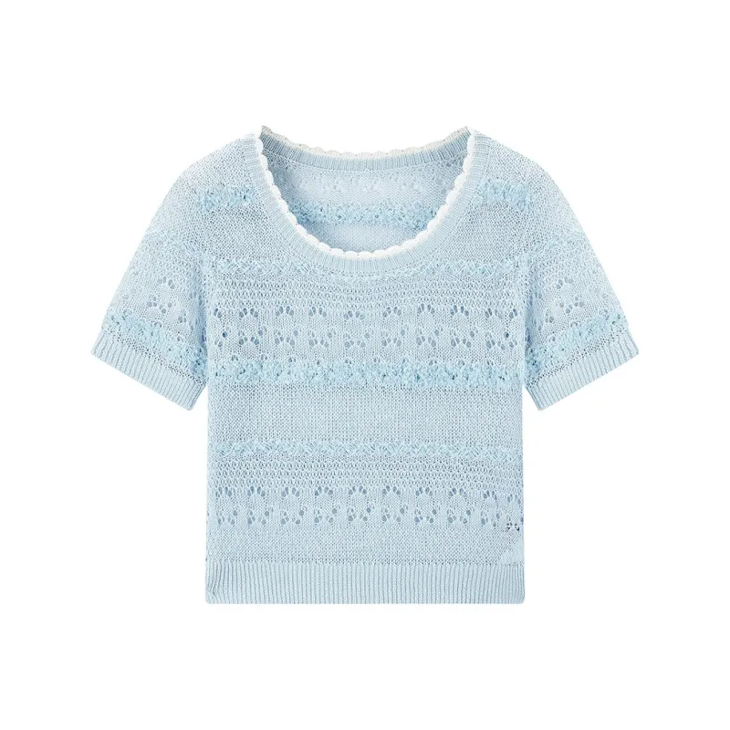 LEDIN Knitwear Women's Ice Dew Blue In Stock-0