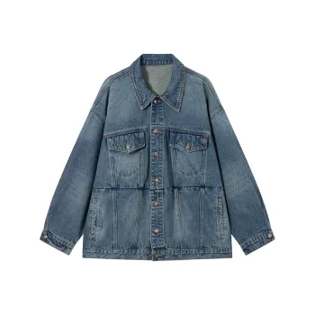 Ouyang Denim Jacket Women's Denim Blue