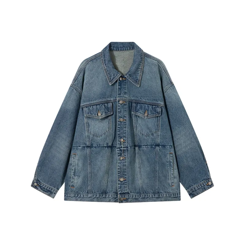 Ouyang Denim Jacket Women's Denim Blue-0