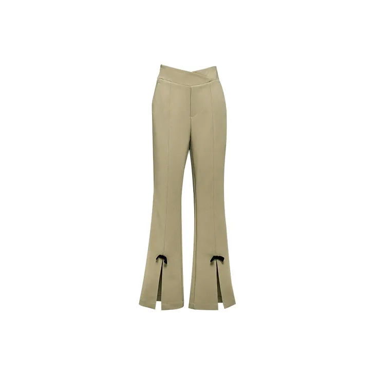 TAMMY TANGS Flared Pants Casual Pants Women's Khaki-0