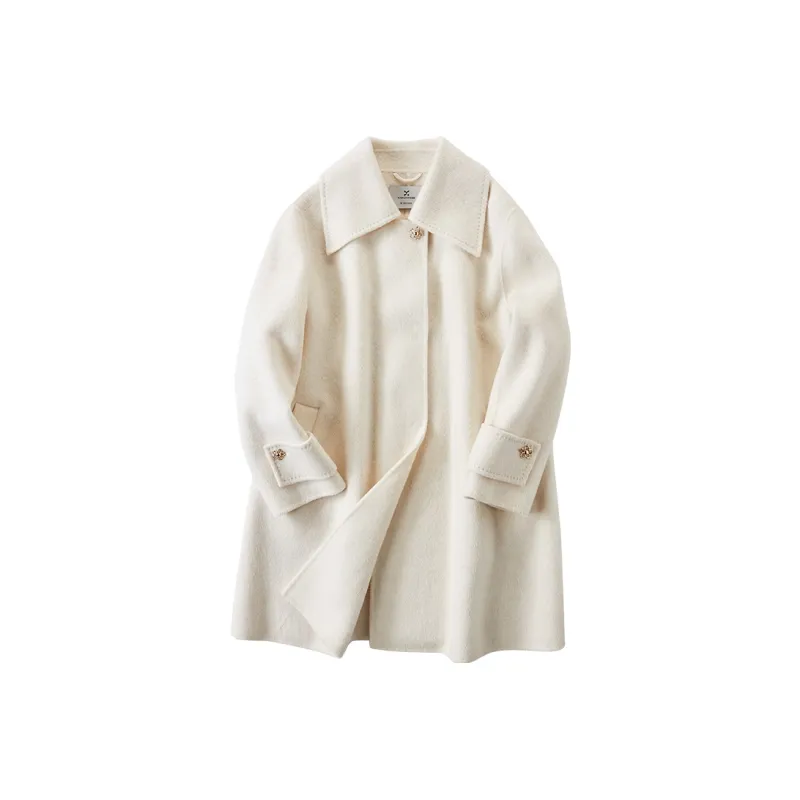 XIANGYING Coats Women's Beige-0
