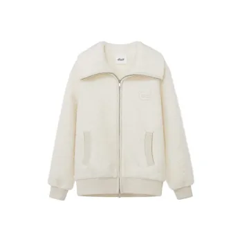 D'zzit Velvet feel Coat Women's Ecru