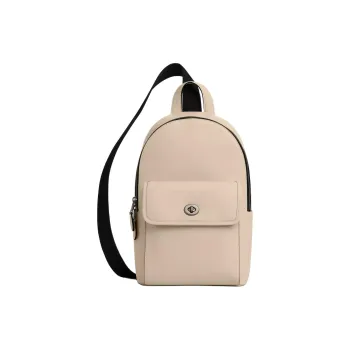 COACH Turnlock Calfskin Sling Bag Trumpets Men's Ivory
