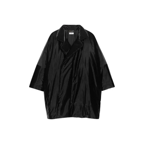 SAINT LAURENT Lacquered-Effect Oversized Down Jacket