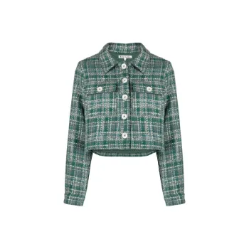 Reformation Cropped Coats Women's Emerald Green