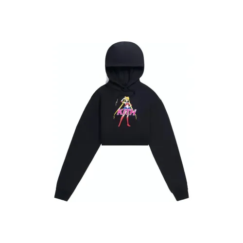 KITH Women's X Sailor Moon Alexa Cropped Hoodie Black