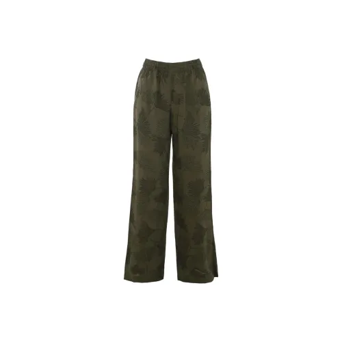 Golden Goose Motif Embroidered Wide Leg Pants