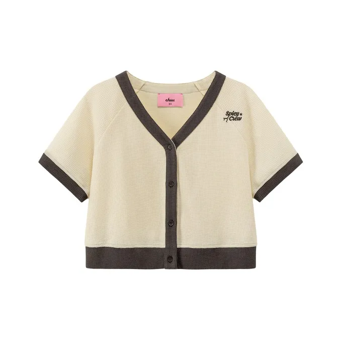 CHUU Cropped Coats Women's White Apricot-0