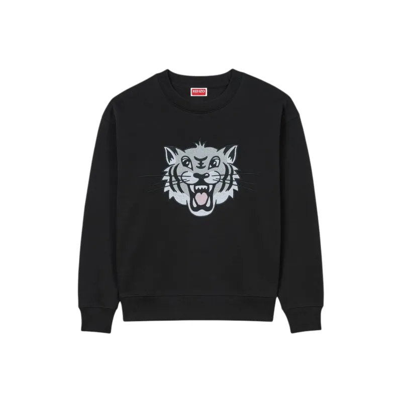 KENZO Tiger Embroidered Crewneck Sweatshirt-0