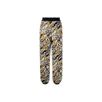 VERSACE Knitted Sweatpants Women's Yellow