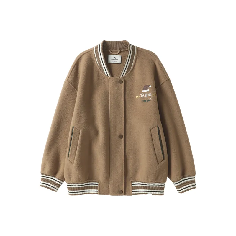 XIANGYING Baseball Jacket Women's Camel-0