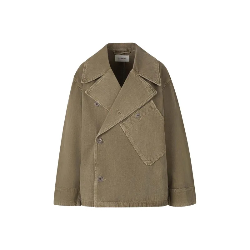 Lemaire Dispatch Jacket 'Denim Snow Olive'-0