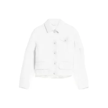 MaxMara Denim Jackets Women's White