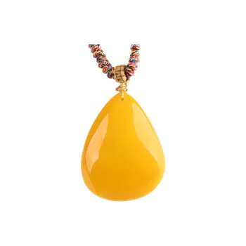POSILAN Amber Beeswax Necklaces Unisex