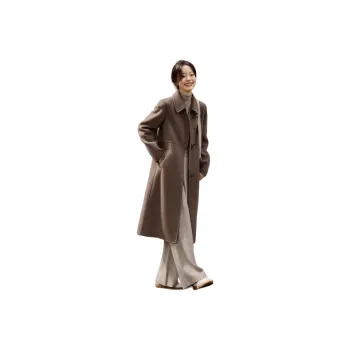 Mo Han Yi Mei Coat Women's Light Floral Coffee