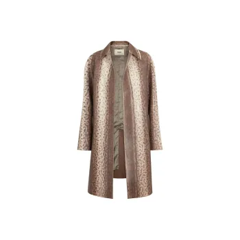 FENDI Coats Women's Beige Yellow