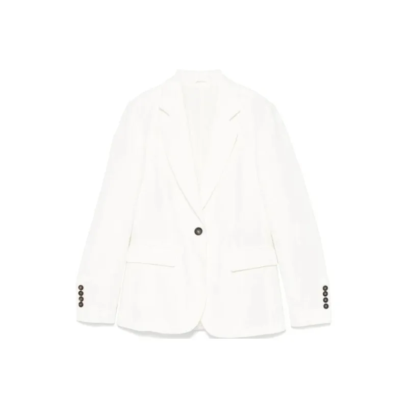 Brunello Cucinelli Monili Detailed Single Breasted Blazer-0