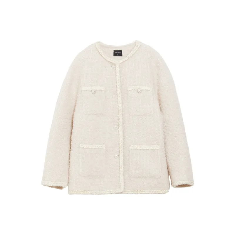 WESTLINK Cropped Coats Women's Apricot-0