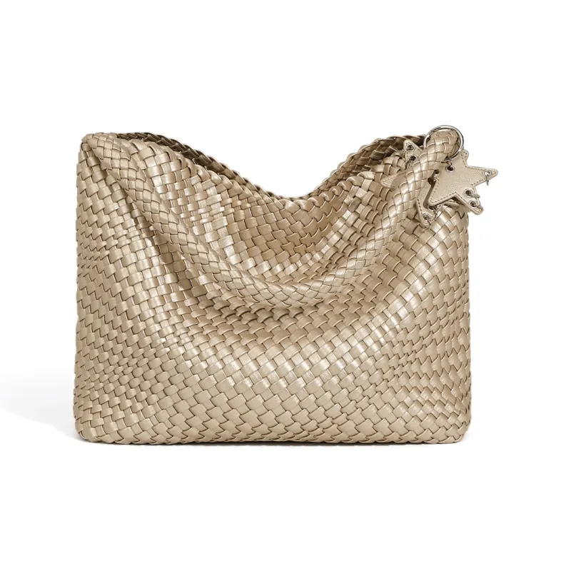 BOBDOG PU Tote Bag, Shopping Bag, Shoulder Bag Women's Champagne-3