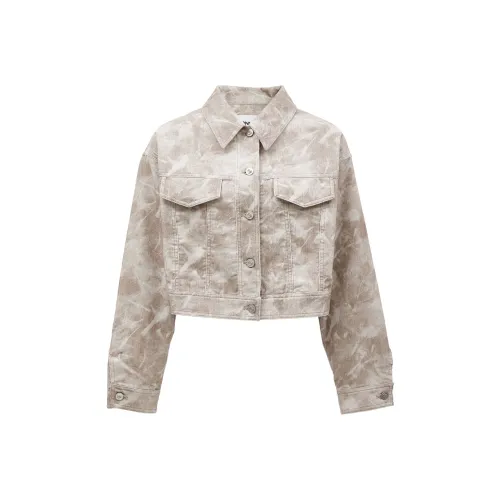 ONLY Cropped Coats Women's HHZ Marble Textured Print