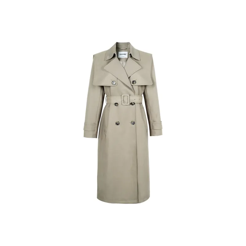 MISSSHINE Trench Coat Women's Green Coffee-0